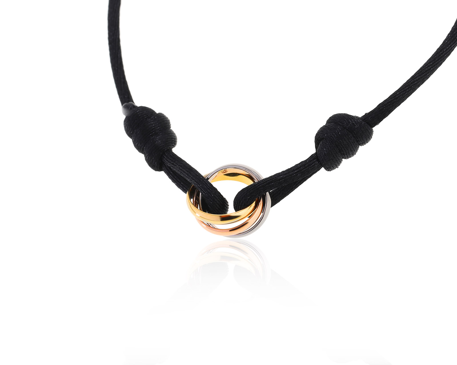 Оригинальный золотой браслет Cartier Trinity