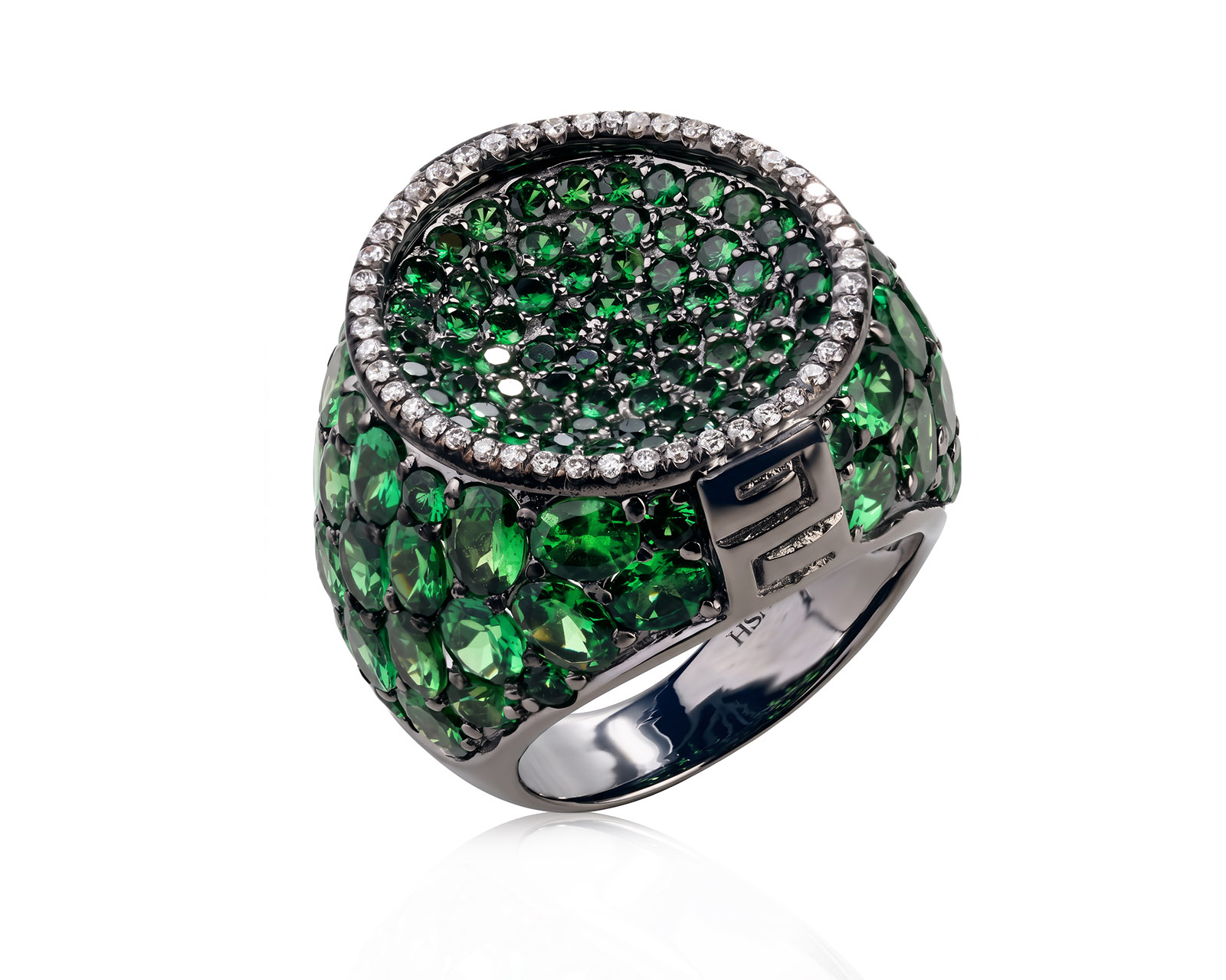 Оригинальное золотое кольцо с тсаворитами 10.36ct Yanush Gioielli