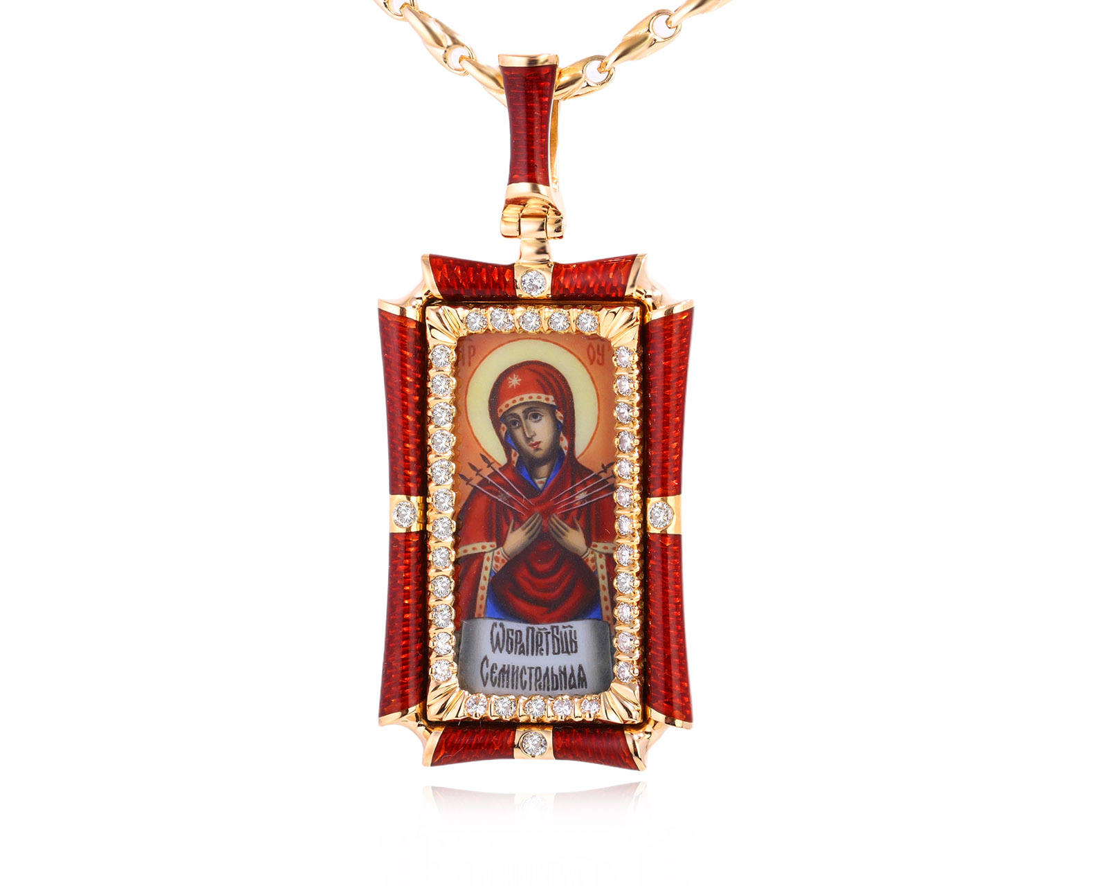 Оригинальный золотой кулон с бриллиантами 0.43ct Skobelev 131225/1