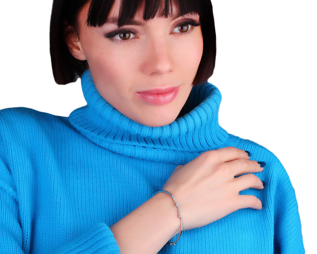 Стильный золотой браслет с бриллиантами 0.52ct