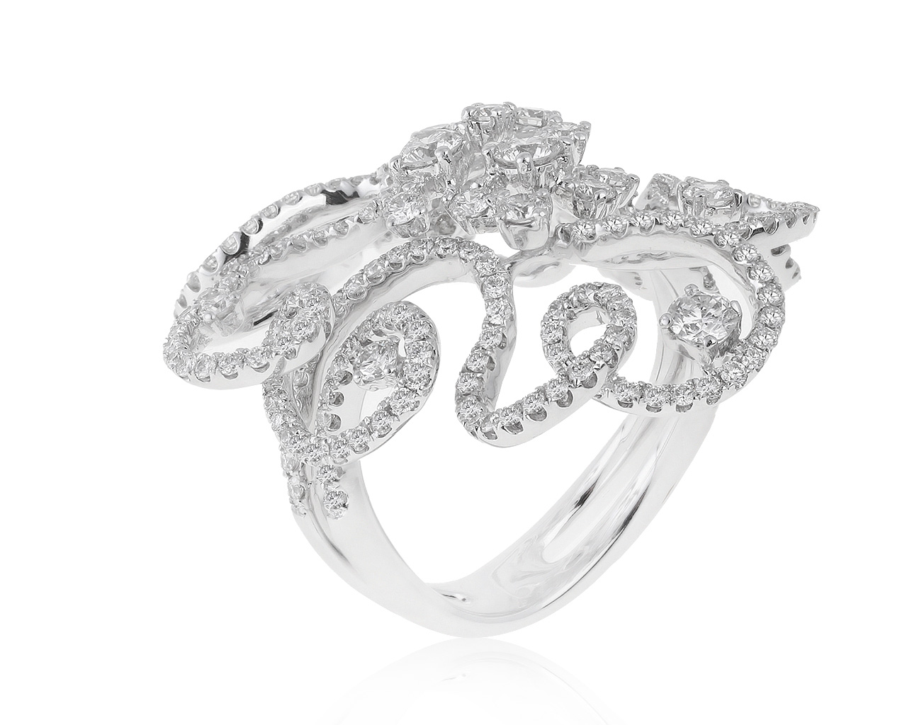 Восхитительное золотое кольцо с бриллиантами 3.21ct 180521/21