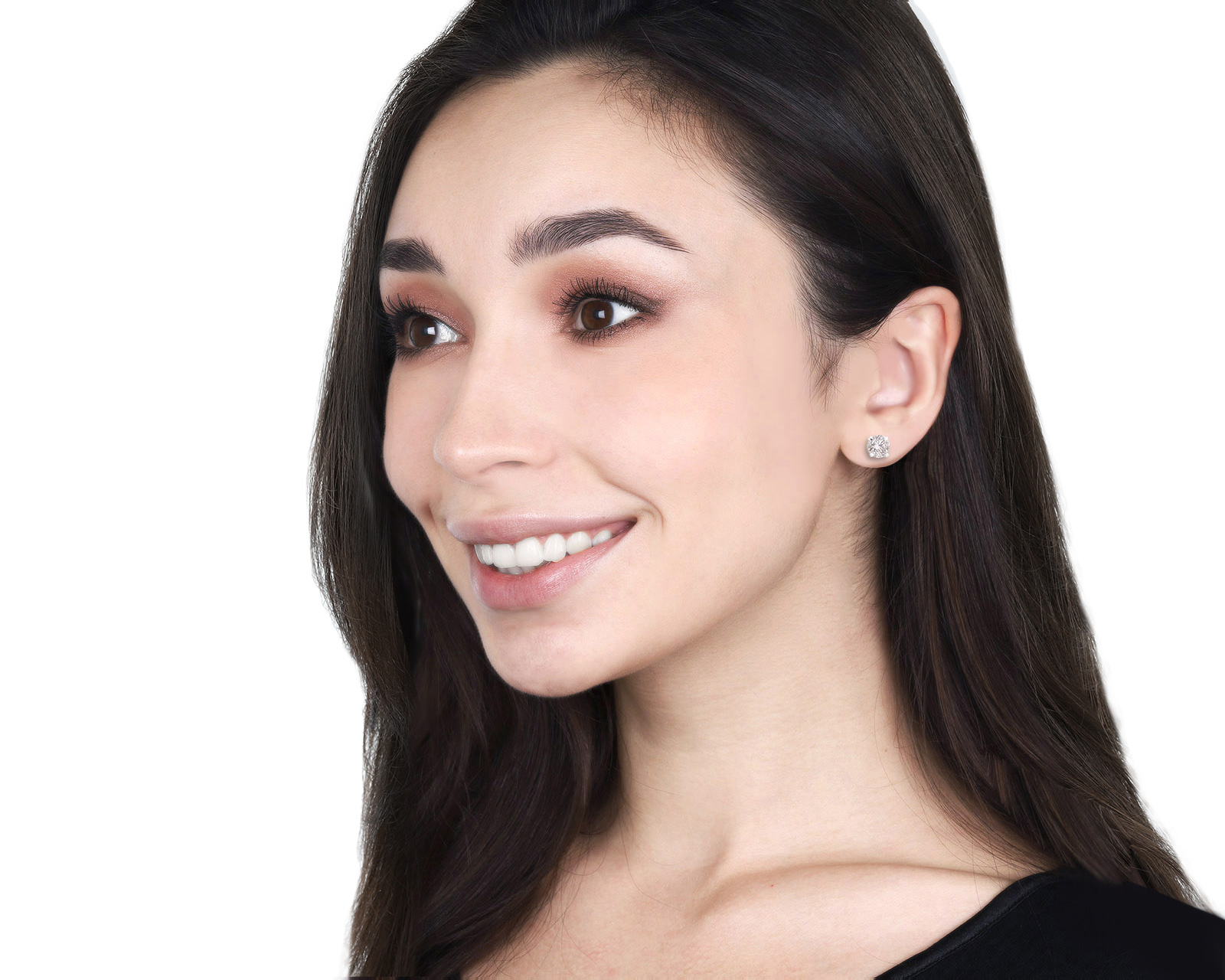 Золотые серьги с бриллиантами 1.31ct