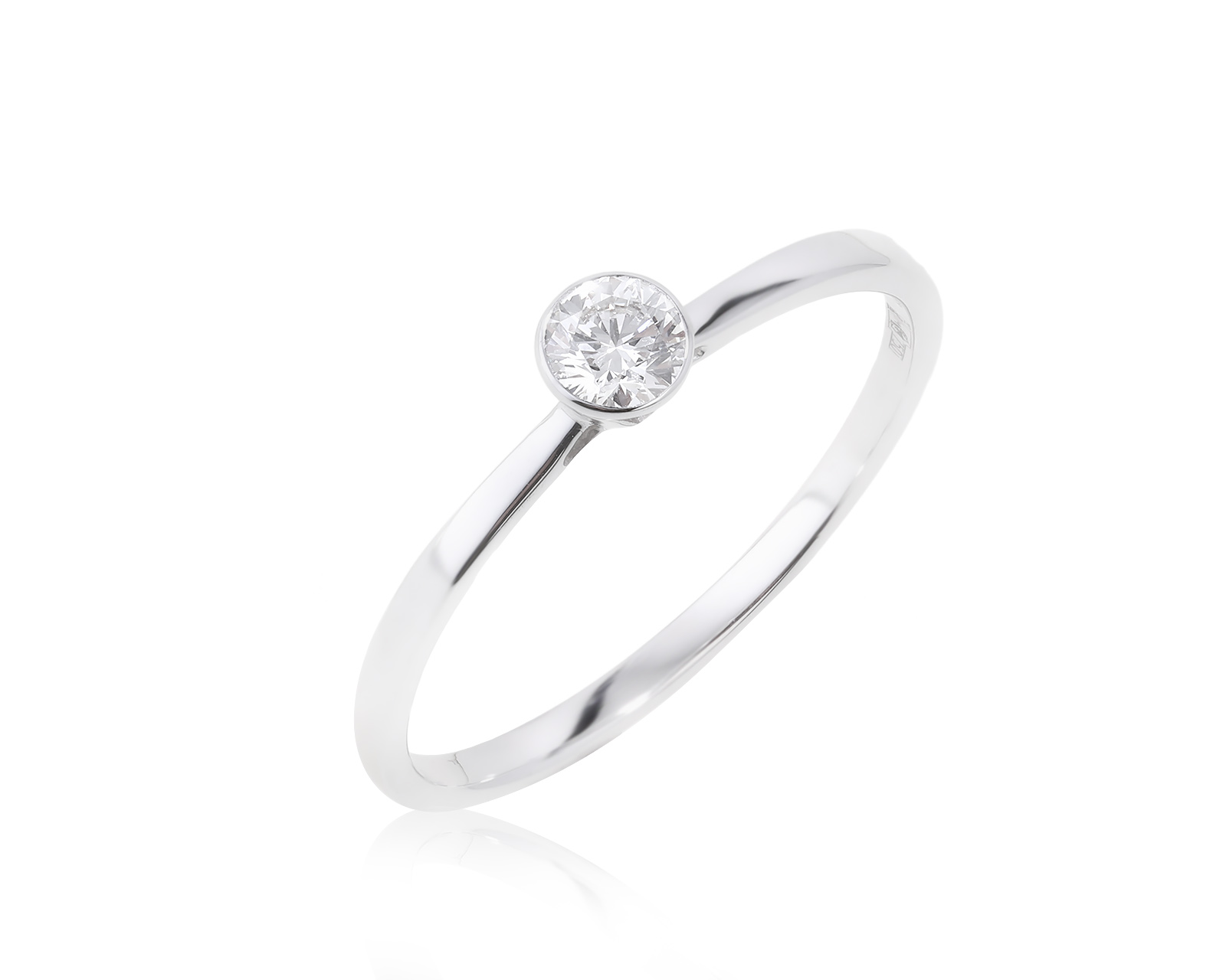 Богатое золотое кольцо с бриллиантом 0.34ct 121022/11