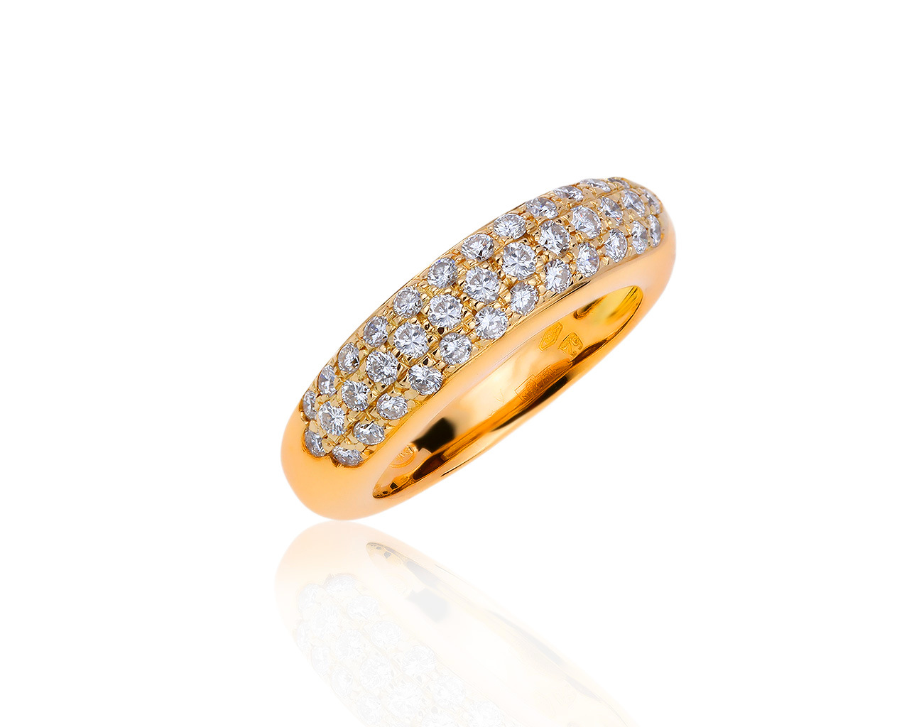 Оригинальное золотое кольцо с бриллиантами 0.75ct Piaget