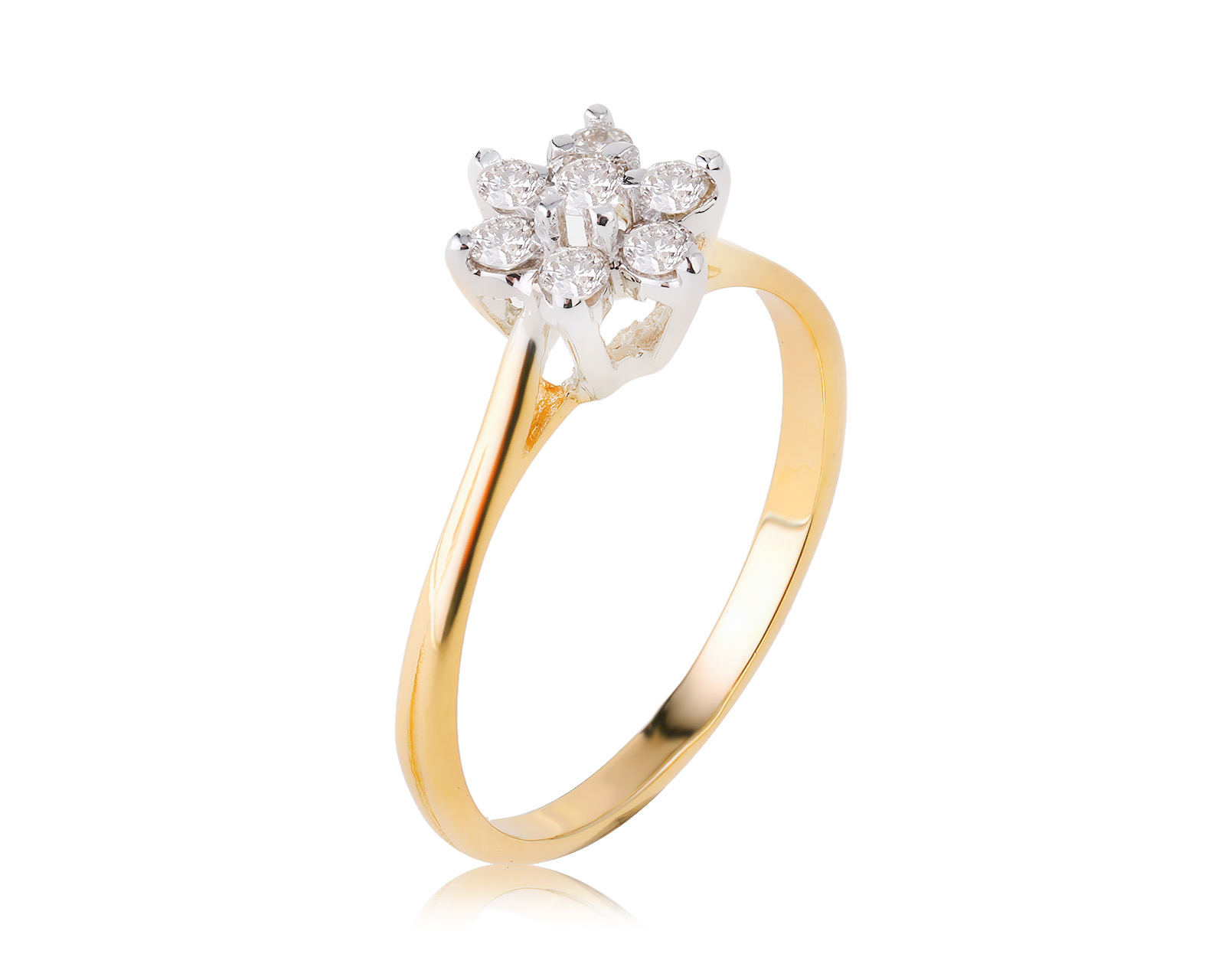 Золотое кольцо с бриллиантами 0.25ct 091023/5