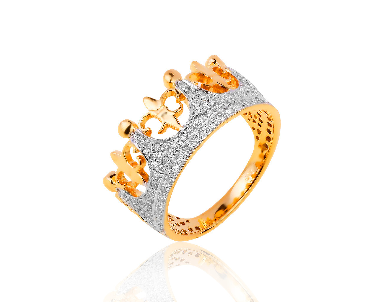 Шикарное золотое кольцо с бриллиантами 0.76ct 181119/8