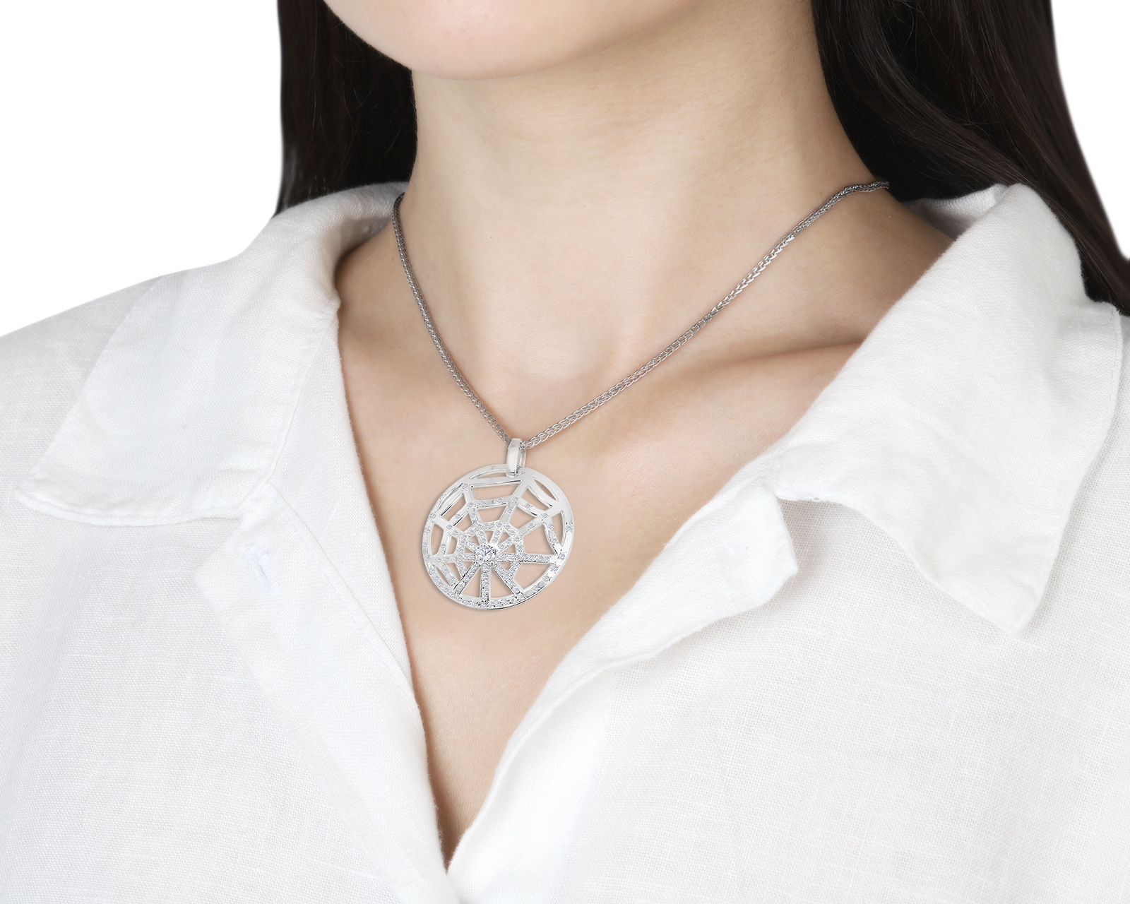 Модный золотой кулон с бриллиантами 1.23ct