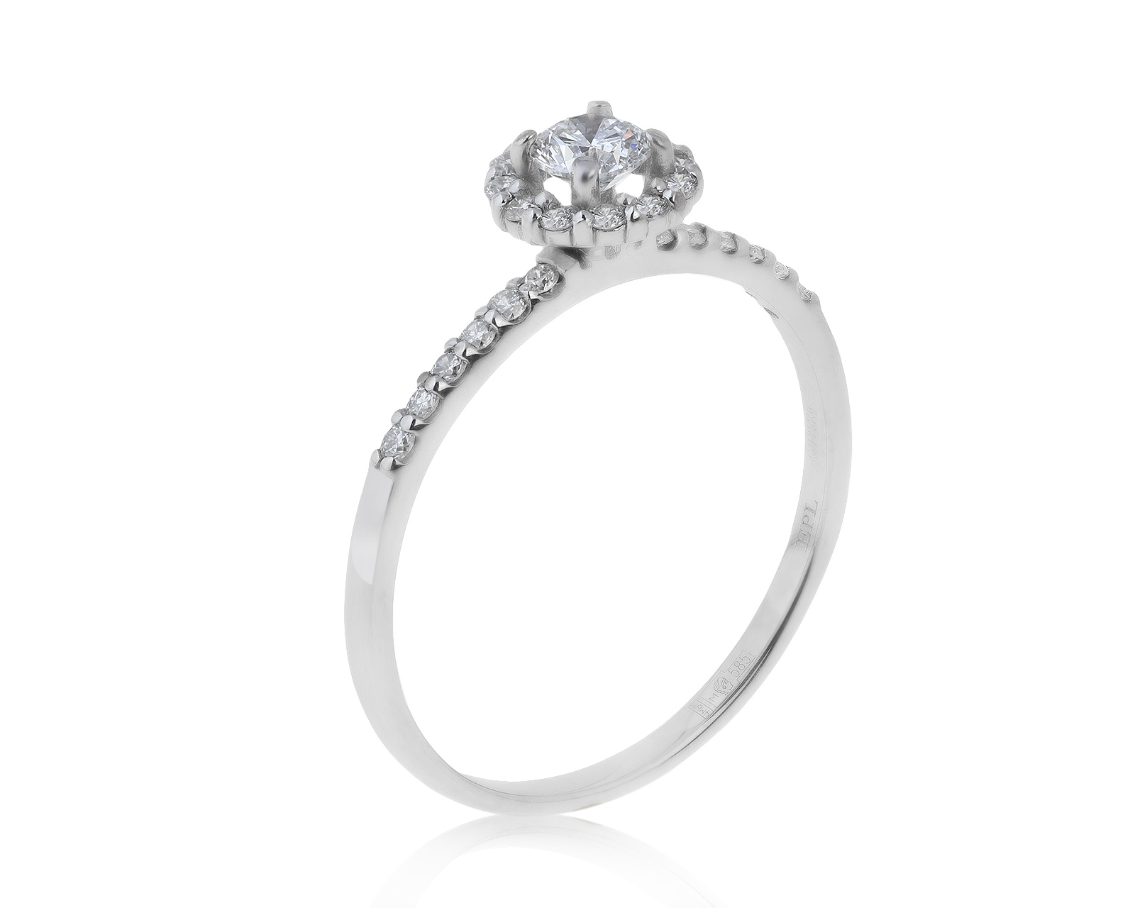 Красивое золотое кольцо с бриллиантами 0.50ct 260621/1