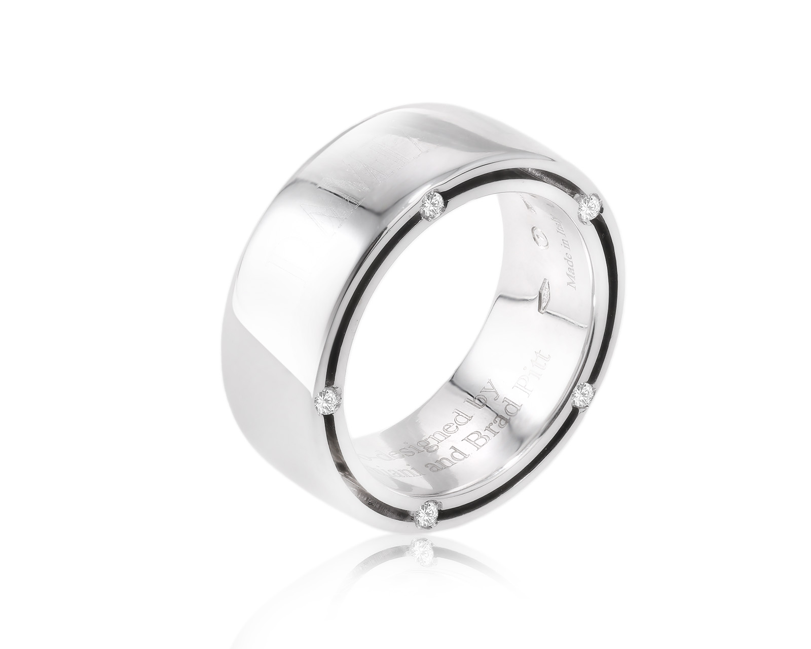 Оригинальное золотое кольцо с бриллиантами 0.08ct Damiani D.Side 181123/1