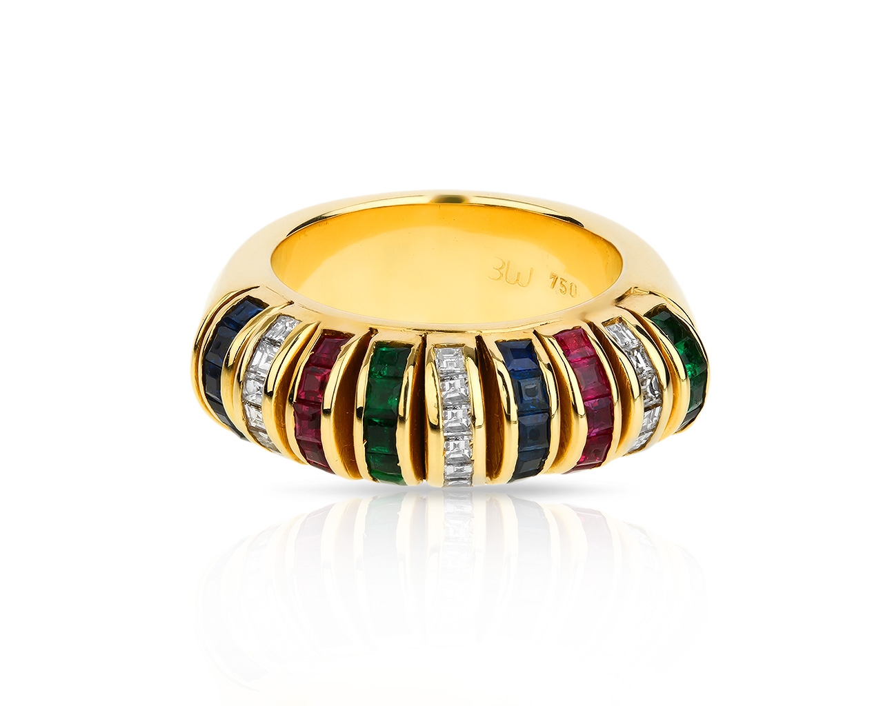 Фееричное золотое кольцо с бриллиантами 0.65ct
