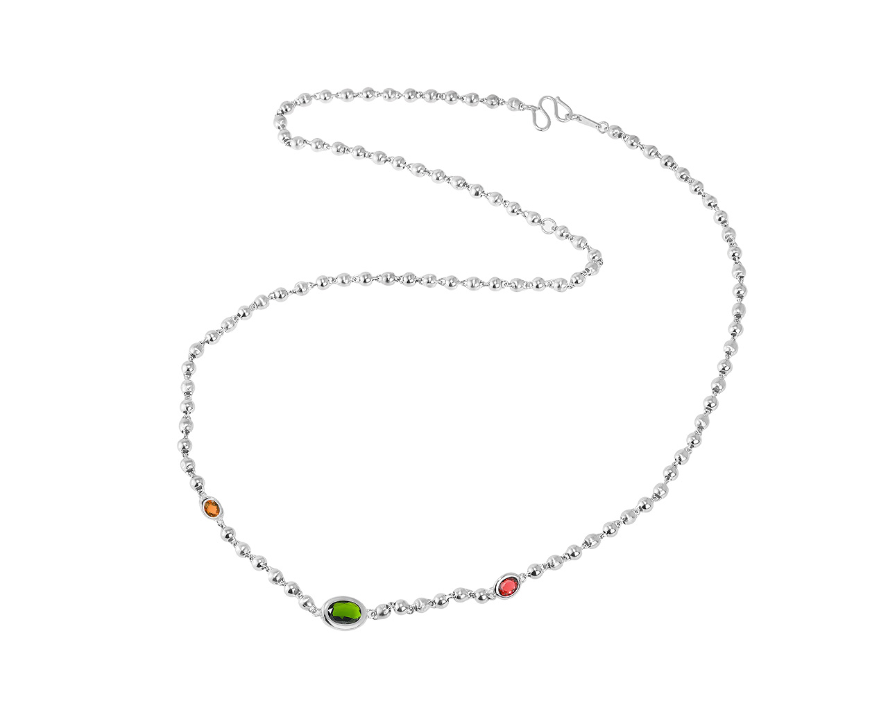 Красивое платиновое колье с турмалинами 2.03ct