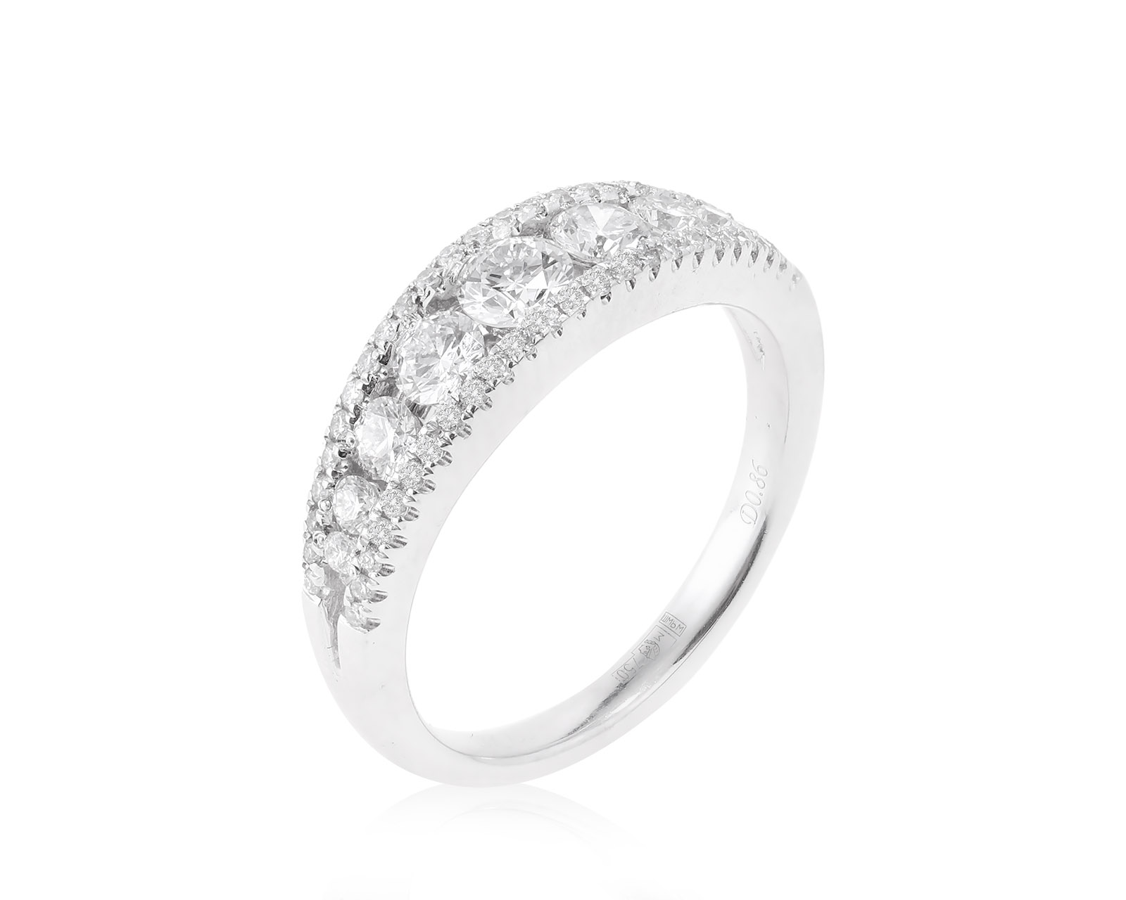 Потрясающее золотое кольцо с бриллиантами 0.86ct 031222/4