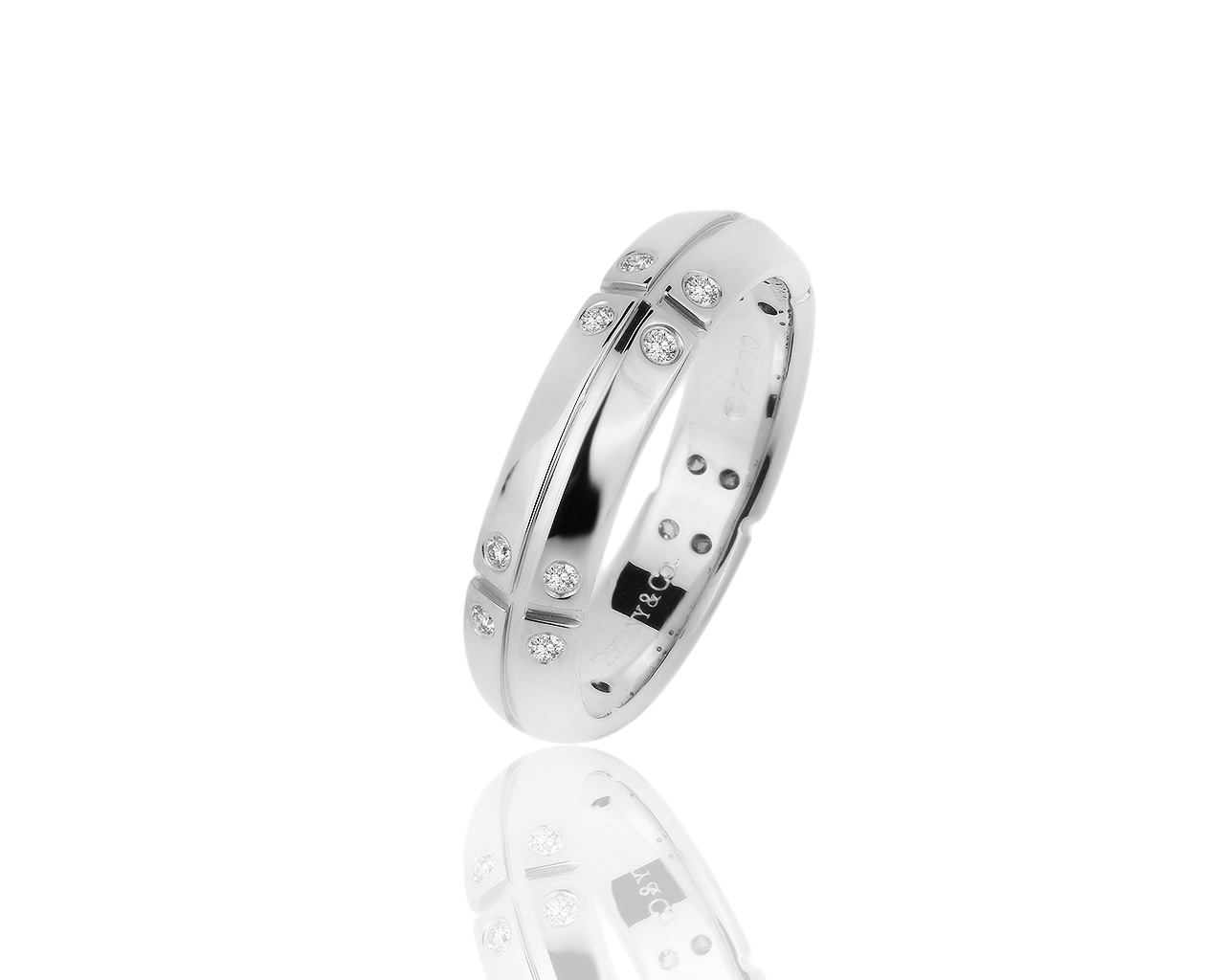 Оригинальное золотое кольцо с бриллиантами 0.20ct Tiffany&Co 131119/3