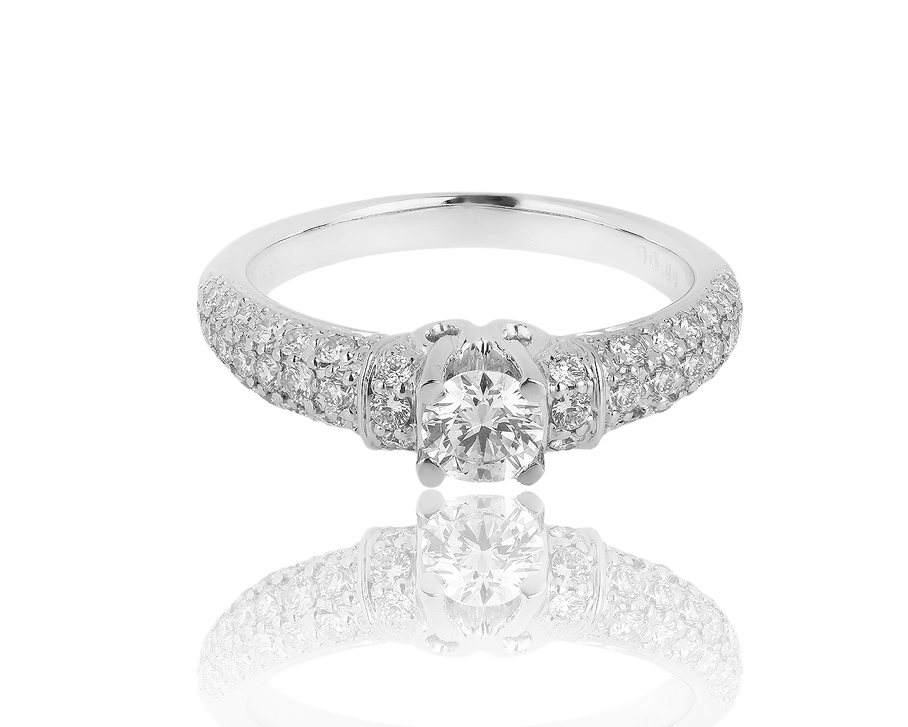 Достойное золотое кольцо с бриллиантами 1.02ct Достойное золотое кольцо с бриллиантами 1.02ct