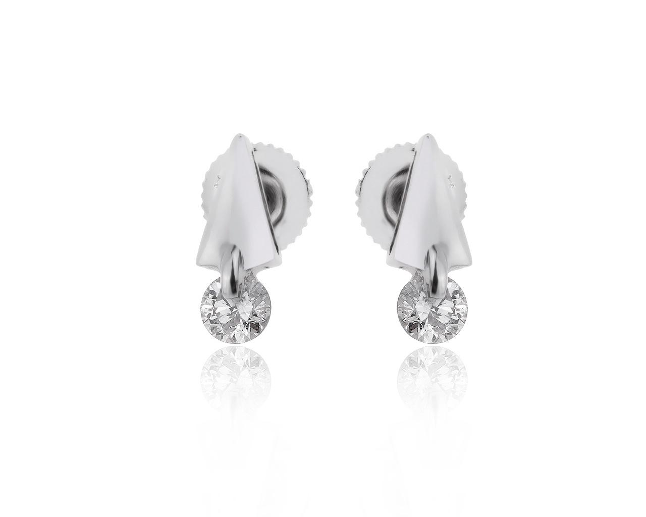 Престижные золотые серьги с бриллиантами 0.44ct 040819/16