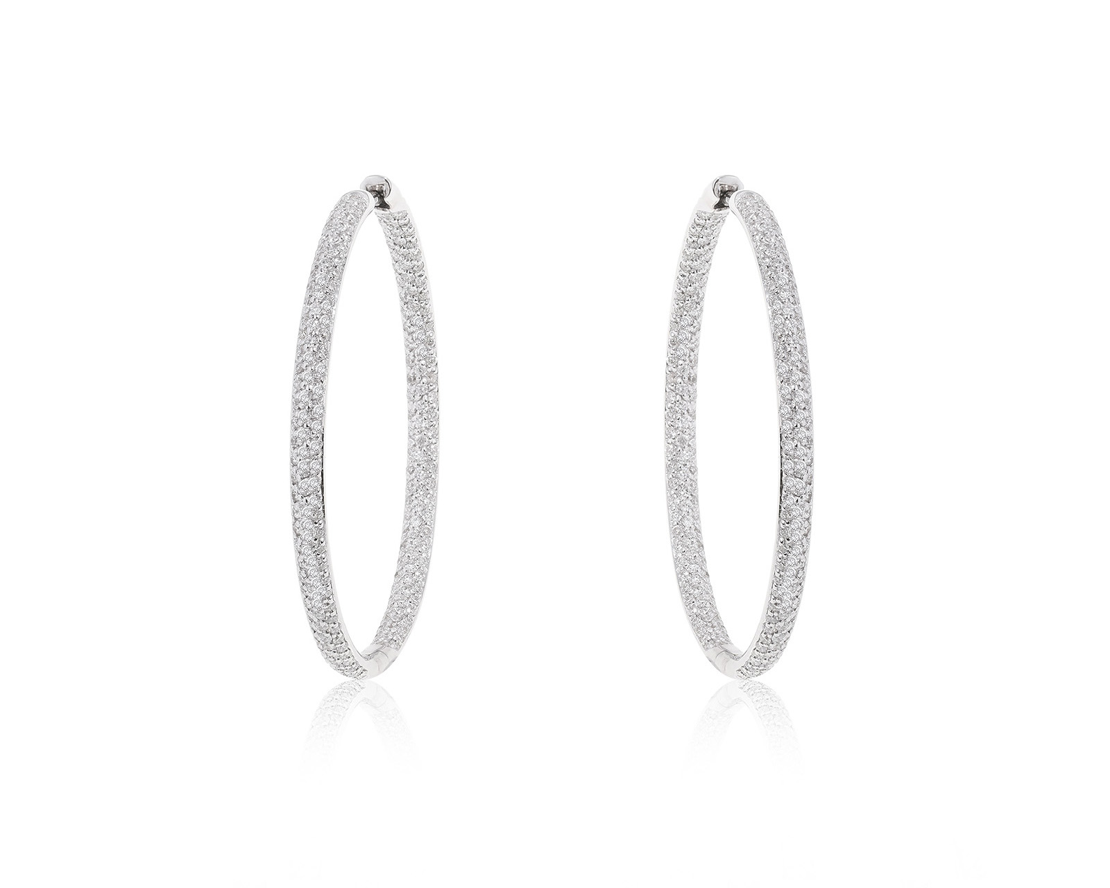 Золотые серьги с бриллиантами 2.09ct 180624/5