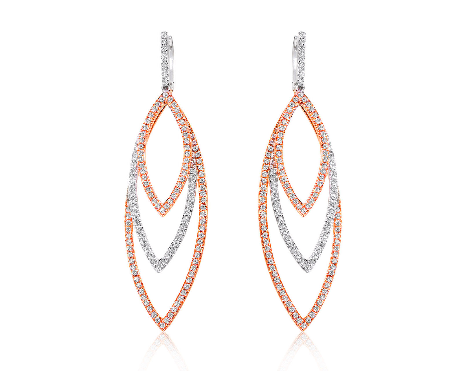 Оригинальные золотые серьги с бриллиантами 2.50ct Bellini 110921/1 Оригинальные золотые серьги с бриллиантами 2.50ct Bellini 110921/1
