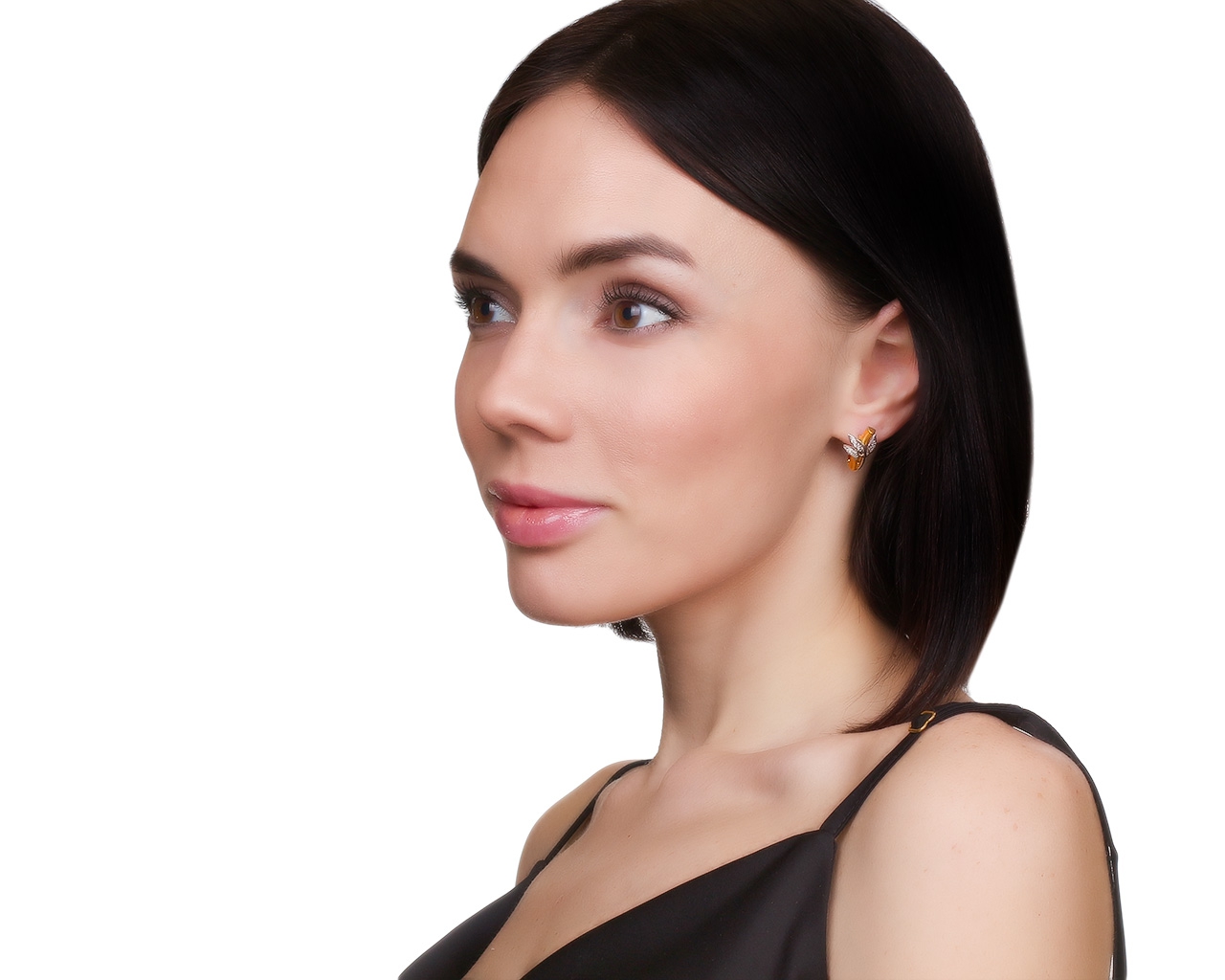 Завораживающие золотые серьги с бриллиантами 0.30ct