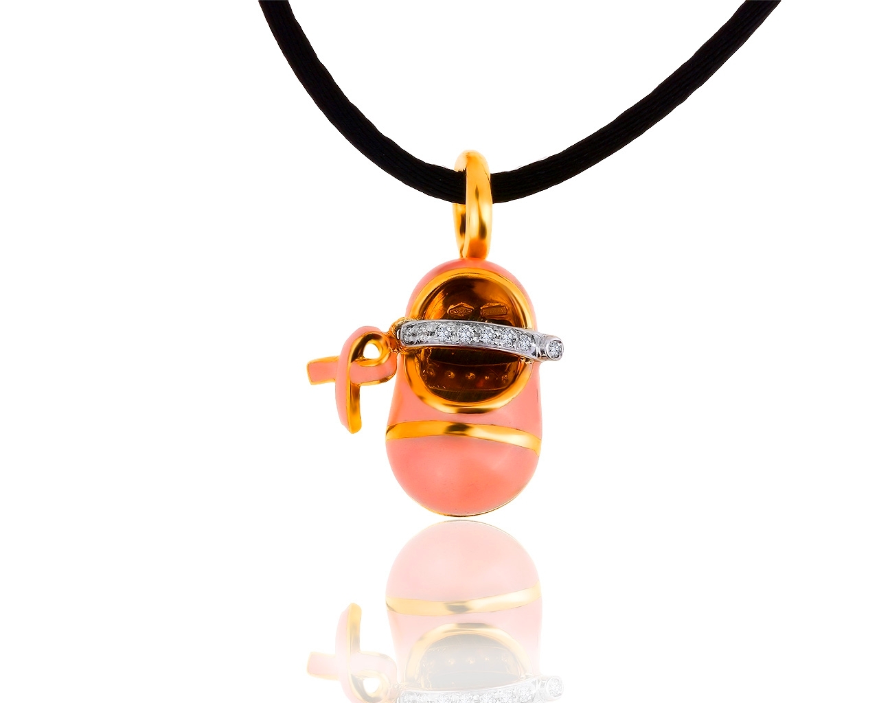 Оригинальный золотой кулон с бриллиантами 0.07ct Aaron Basha 020819/16