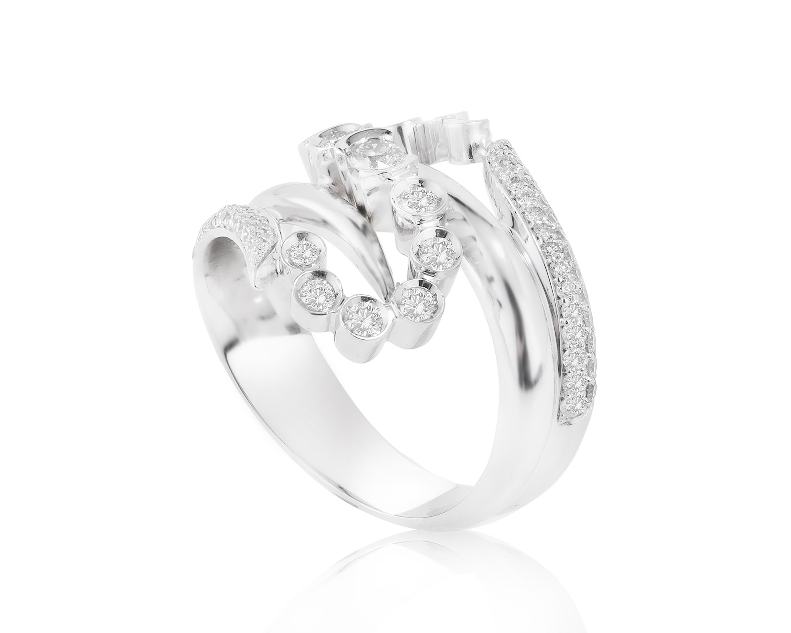 Стильное золотое кольцо с бриллиантами 0.71ct 161222/5