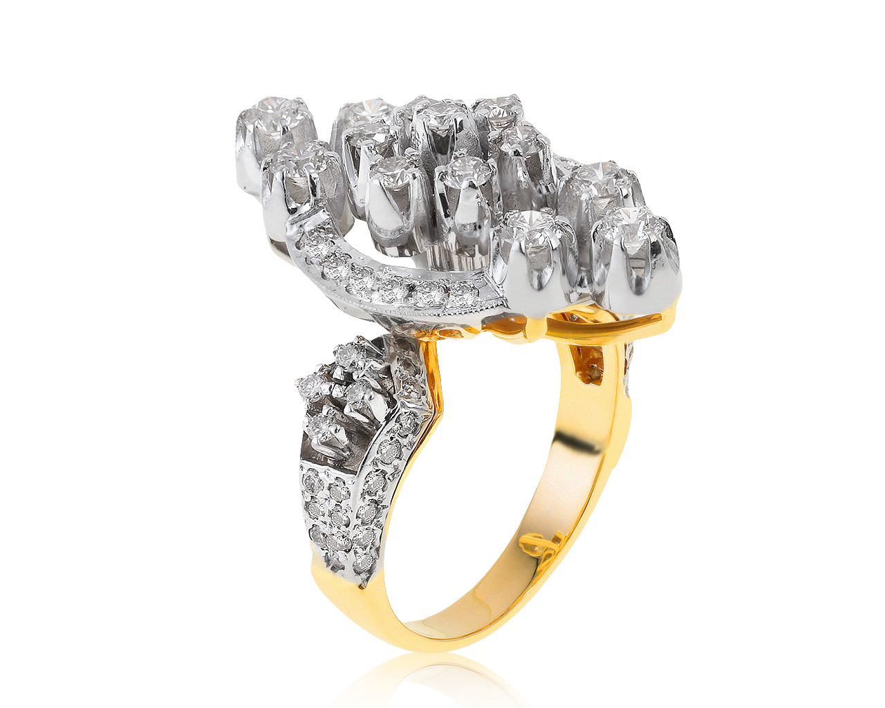 Роскошное золотое кольцо с бриллиантами 2.40ct СССР 180521/7