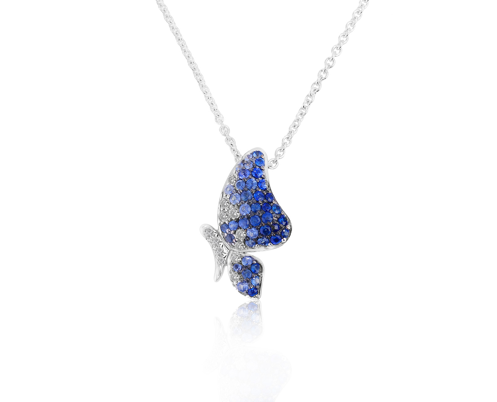 Оригинальный золотой кулон с сапфирами 0.68ct Crivelli Butterfly 140921/6 Оригинальный золотой кулон с сапфирами 0.68ct Crivelli Butterfly 140921/6