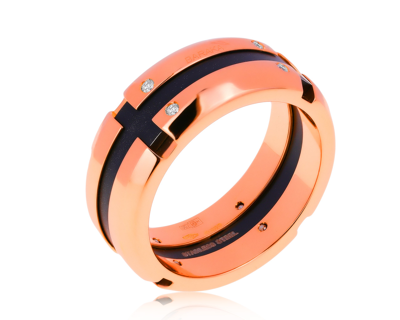 Оригинальное золотое кольцо с бриллиантами 0.05ct Baraka 171020/4