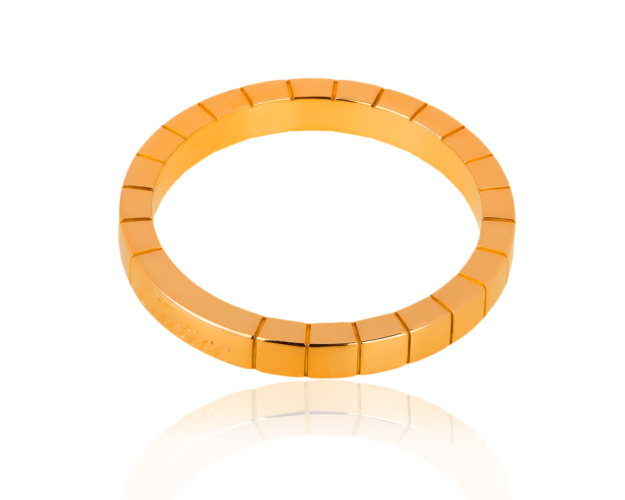 Стильное золотое кольцо Cartier Lanieres