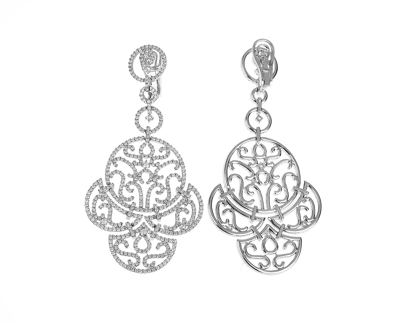 Шикарные золотые серьги с бриллиантами 6.10ct 230218/1