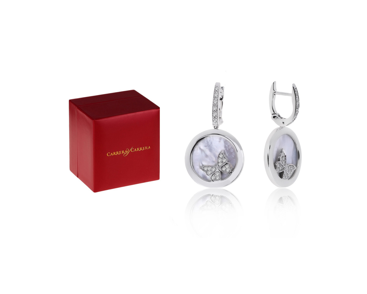 Оригинальные золотые серьги с бриллиантами 0.25ct Carrera y Carrera