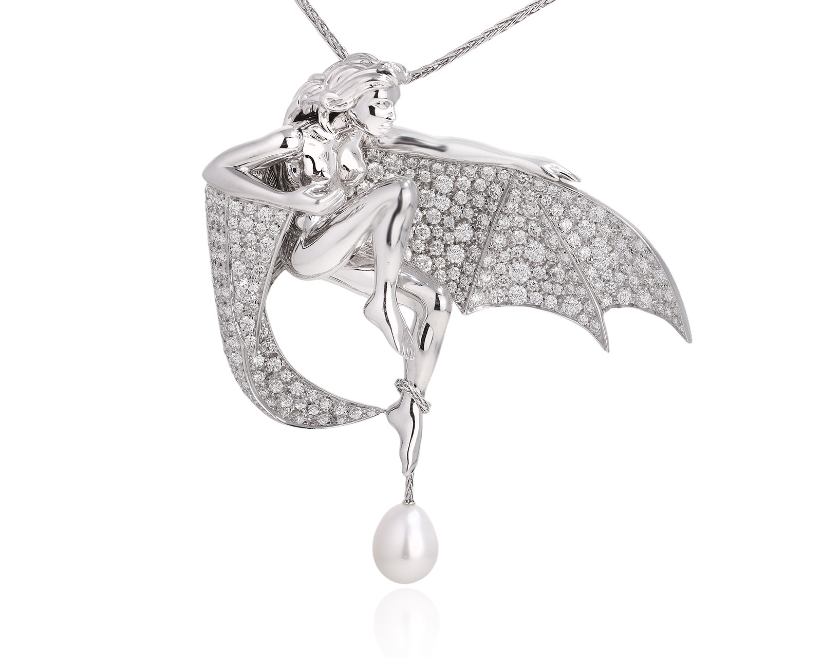 Оригинальный золотой кулон с бриллиантами 5.01ct Boucheron 