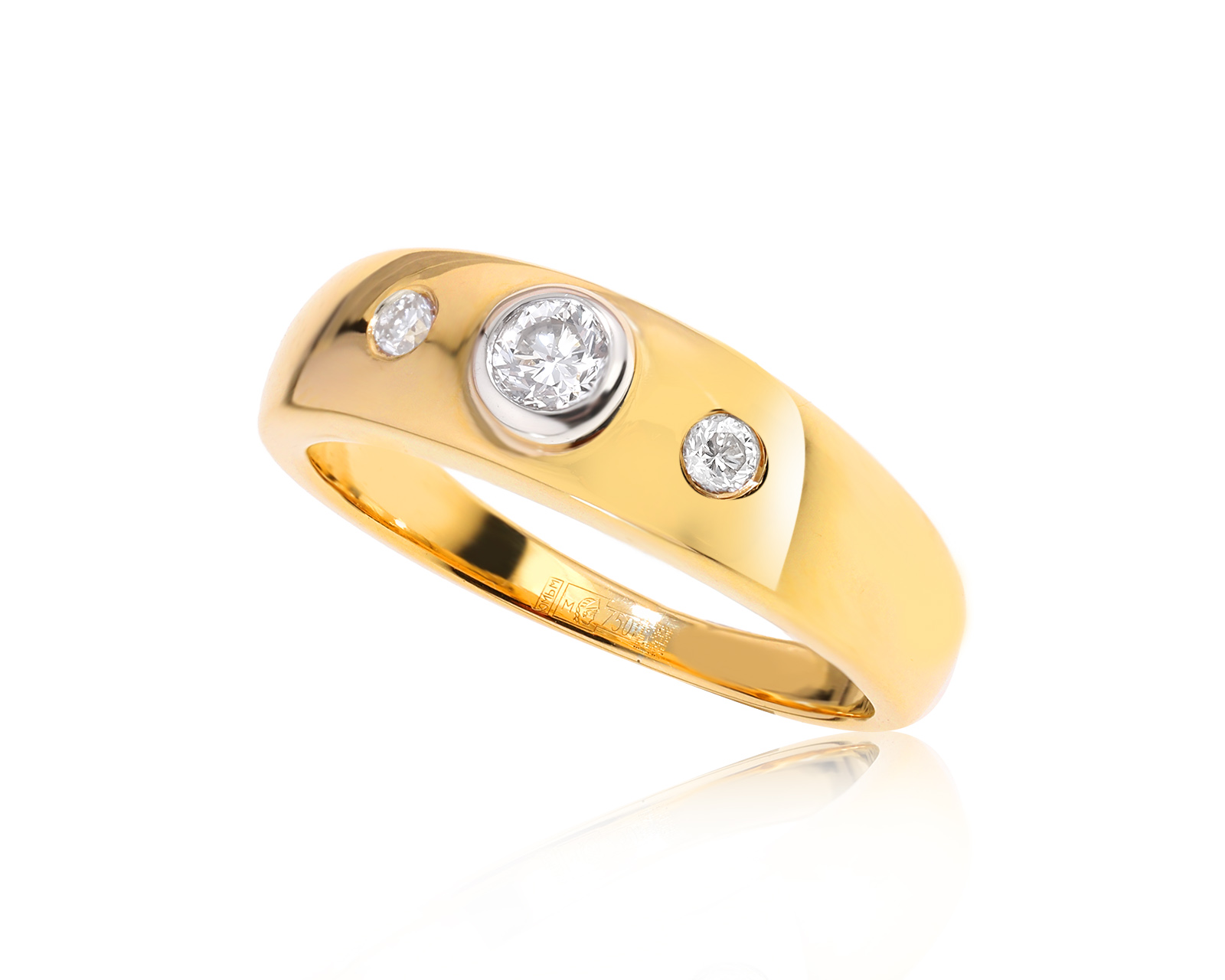 Золотое кольцо с бриллиантами 0.21ct 010524/1