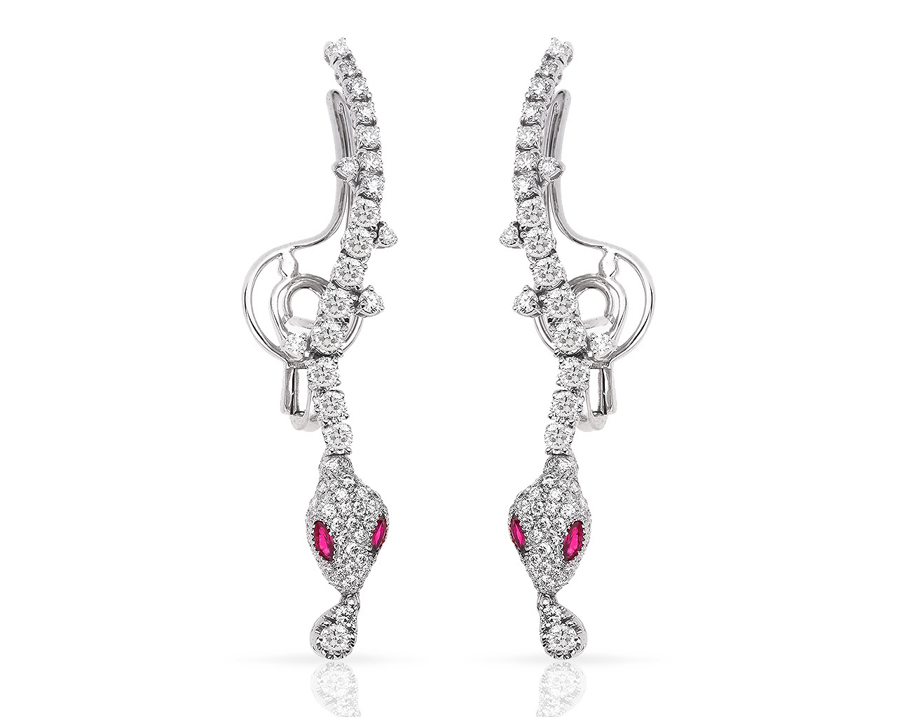 Роскошные золотые серьги с бриллиантами 3.71ct Crivelli 210418/1