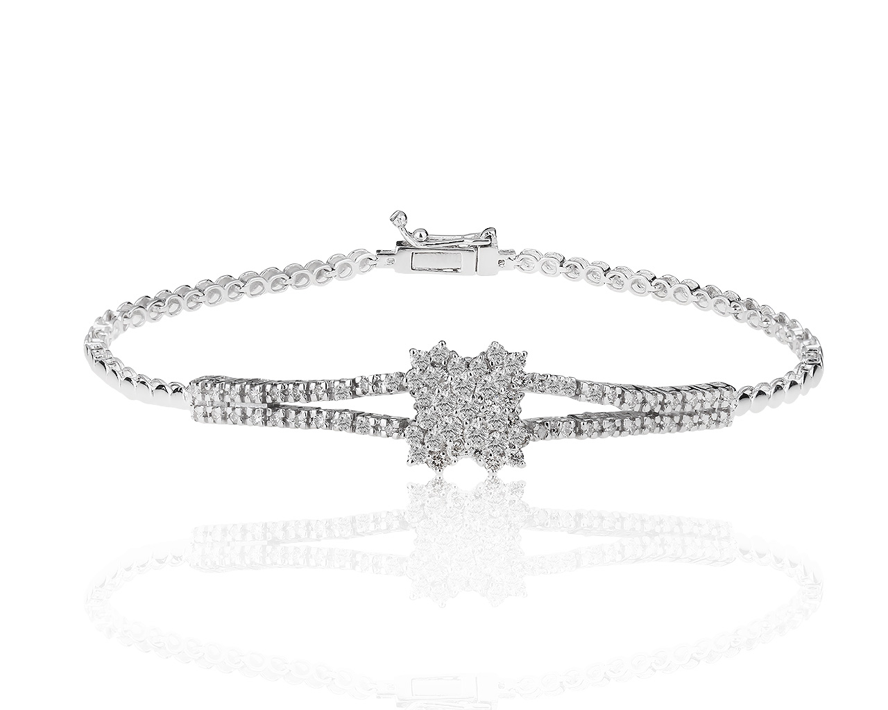 Интересный золотой браслет с бриллиантами 1.21ct Vivani