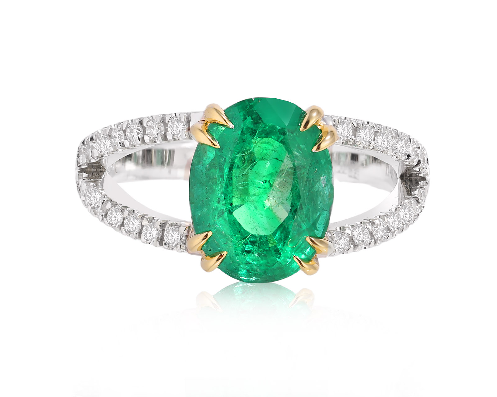 Золотое кольцо с изумрудом Замбия 3.09ct Evgeny Matveev