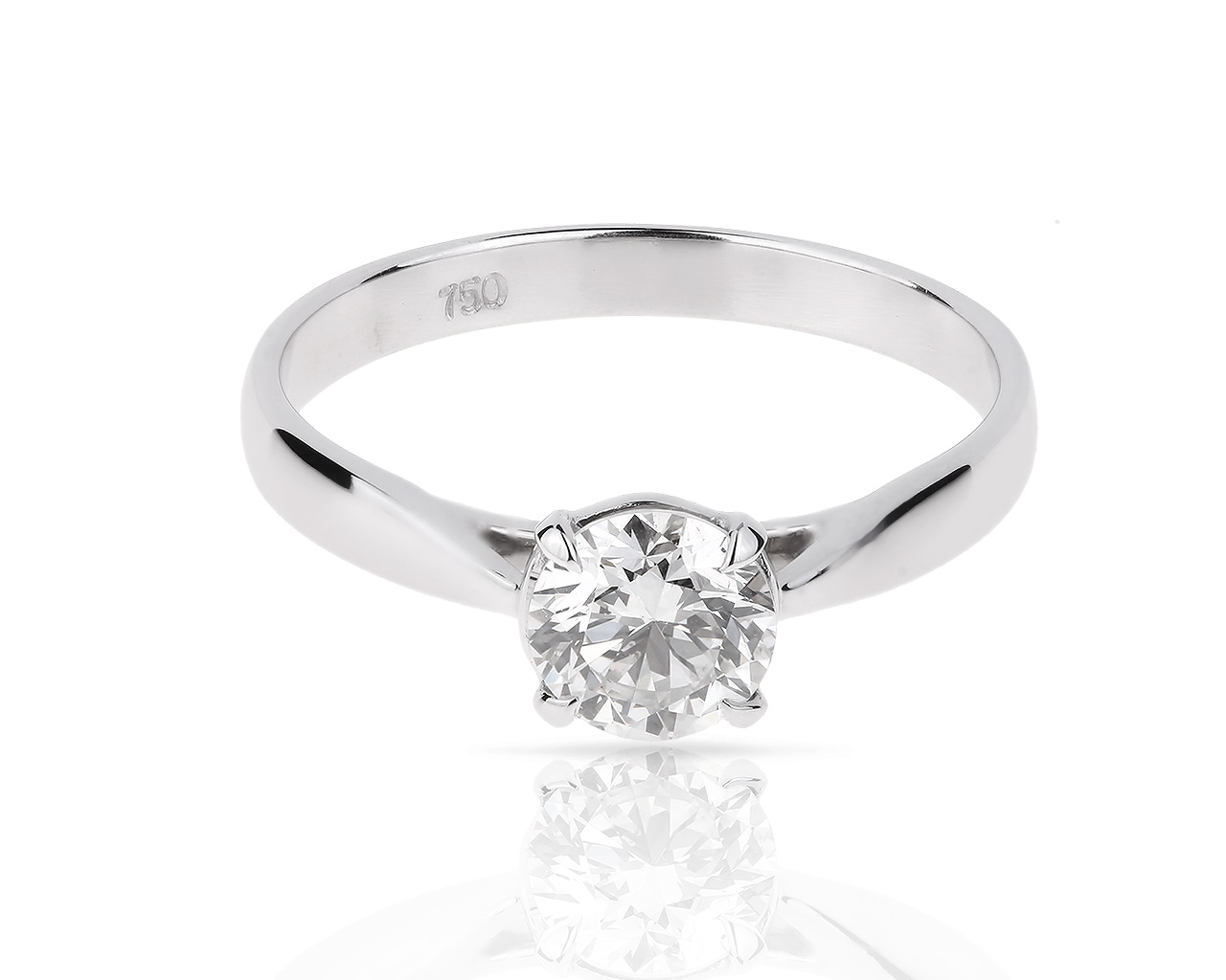 Помолвочное золотое кольцо с бриллиантом 0.80ct 190518/7