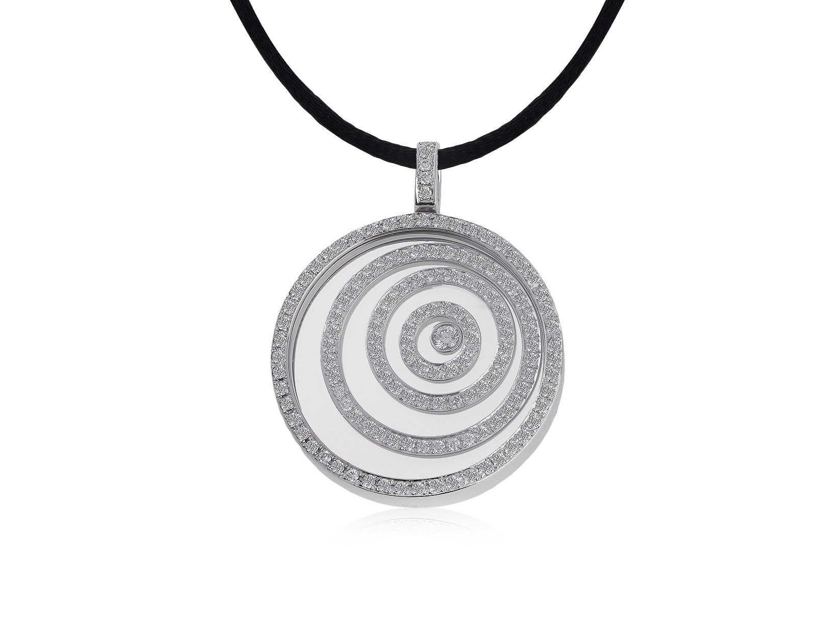 Стильный золотой кулон с бриллиантами 2.19ct