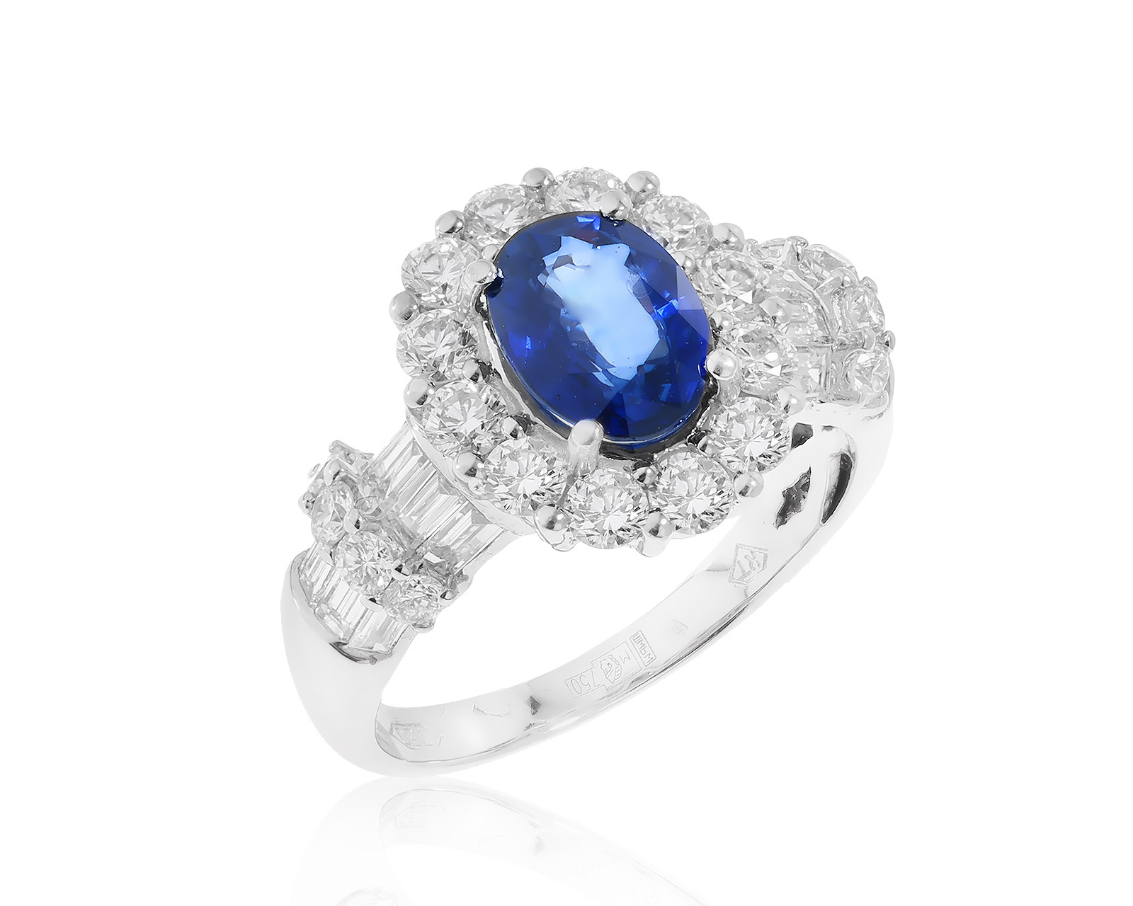 Превосходное золотое кольцо с сапфиром 1.45ct 240822/6