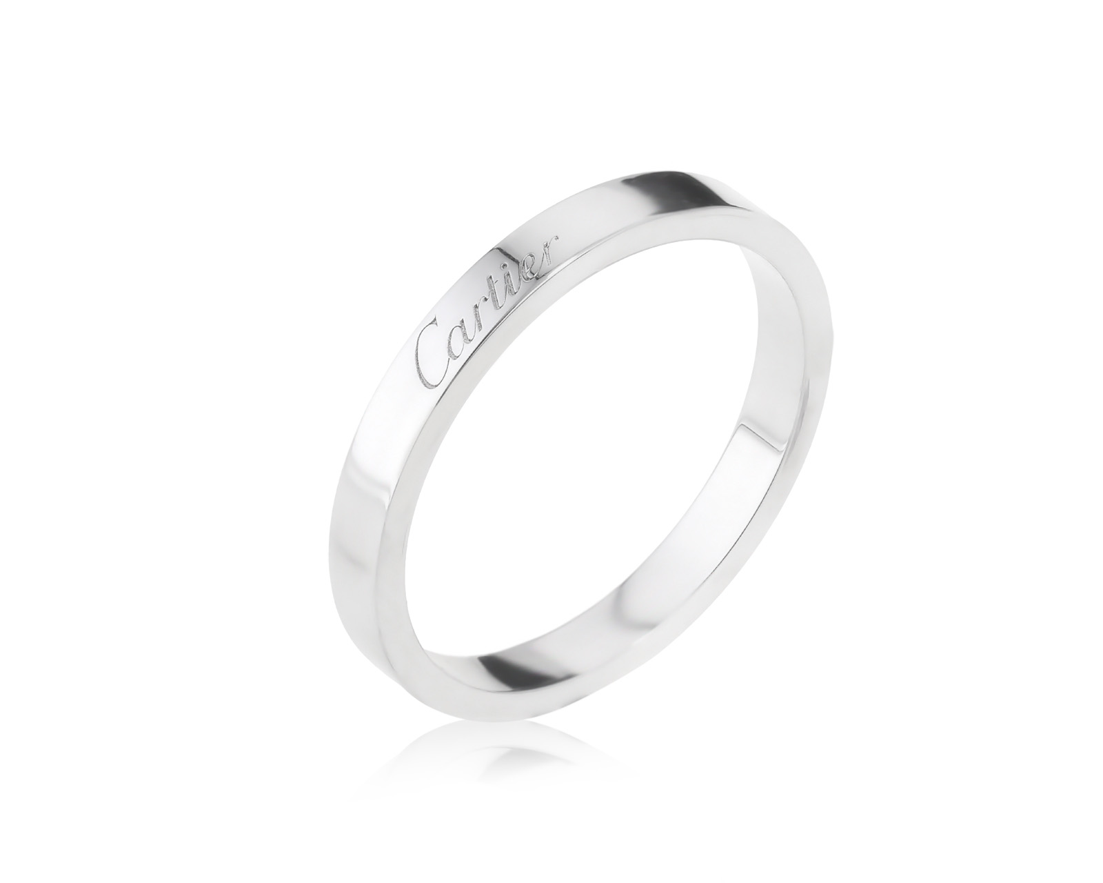 Оригинальное платиновое кольцо Cartier C De Cartier 160124/5