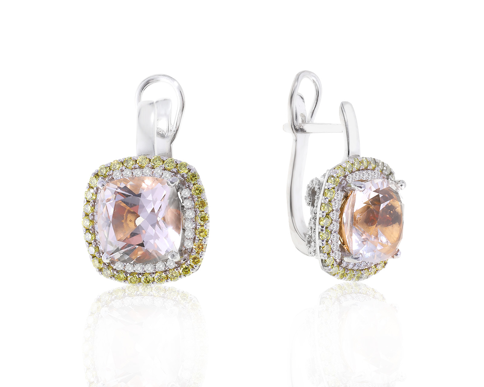 Богатые золотые серьги с топазами 9.50ct 131222/4 Богатые золотые серьги с топазами 9.50ct 131222/4