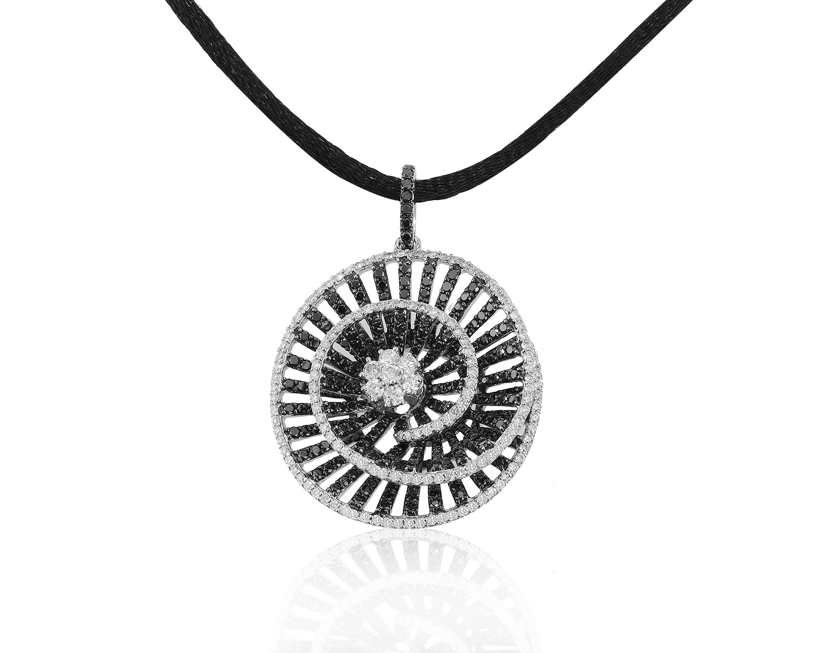 Волшебный золотой кулон с бриллиантами 3.02ct 101121/12