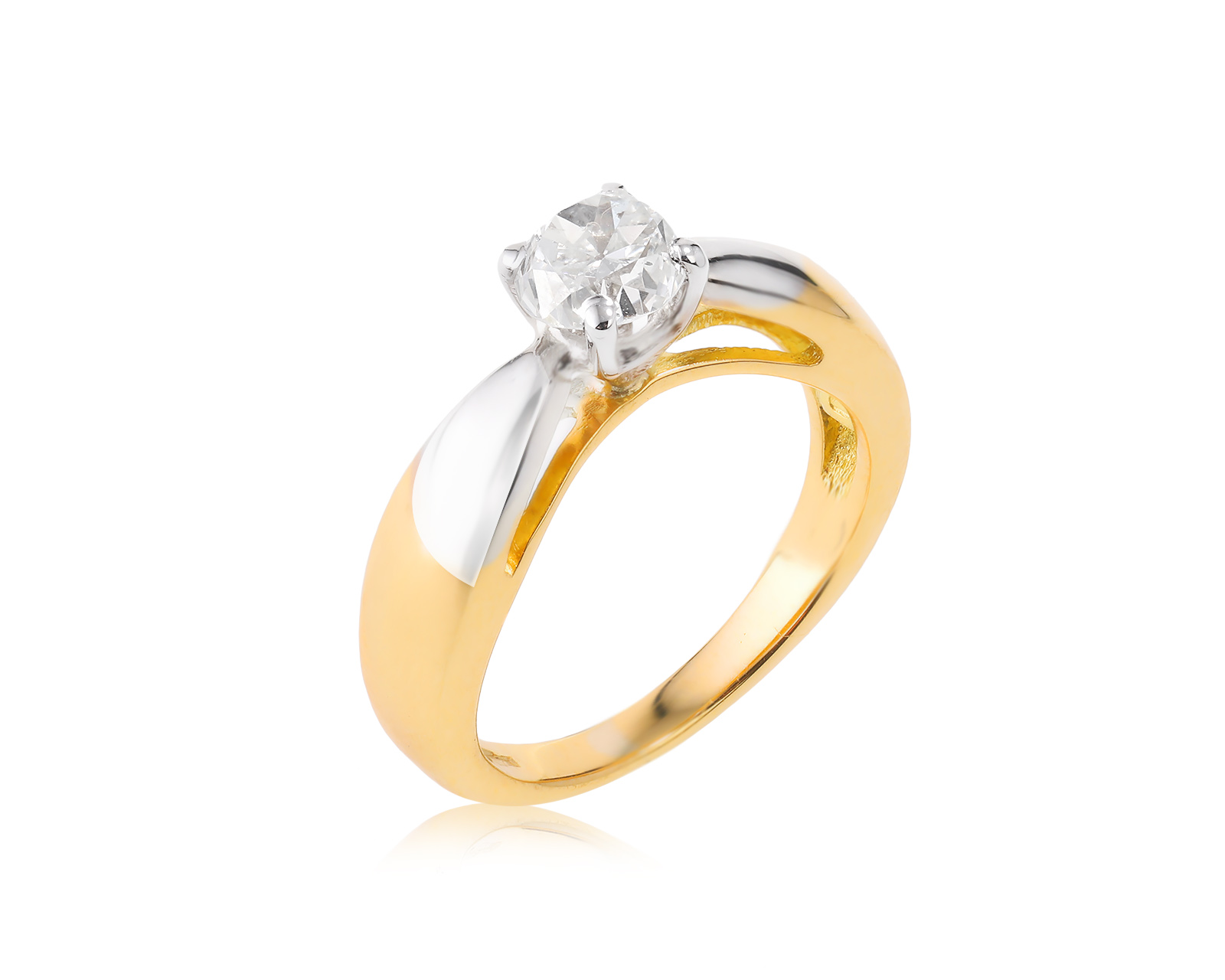 Золотое кольцо с бриллиантом 0.75ct 150723/9 Золотое кольцо с бриллиантом 0.75ct 150723/9