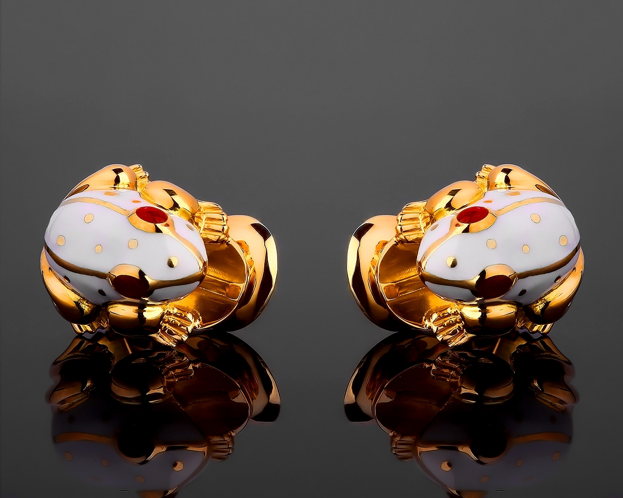 Оригинальные золотые серьги David Webb Frog 201117/3