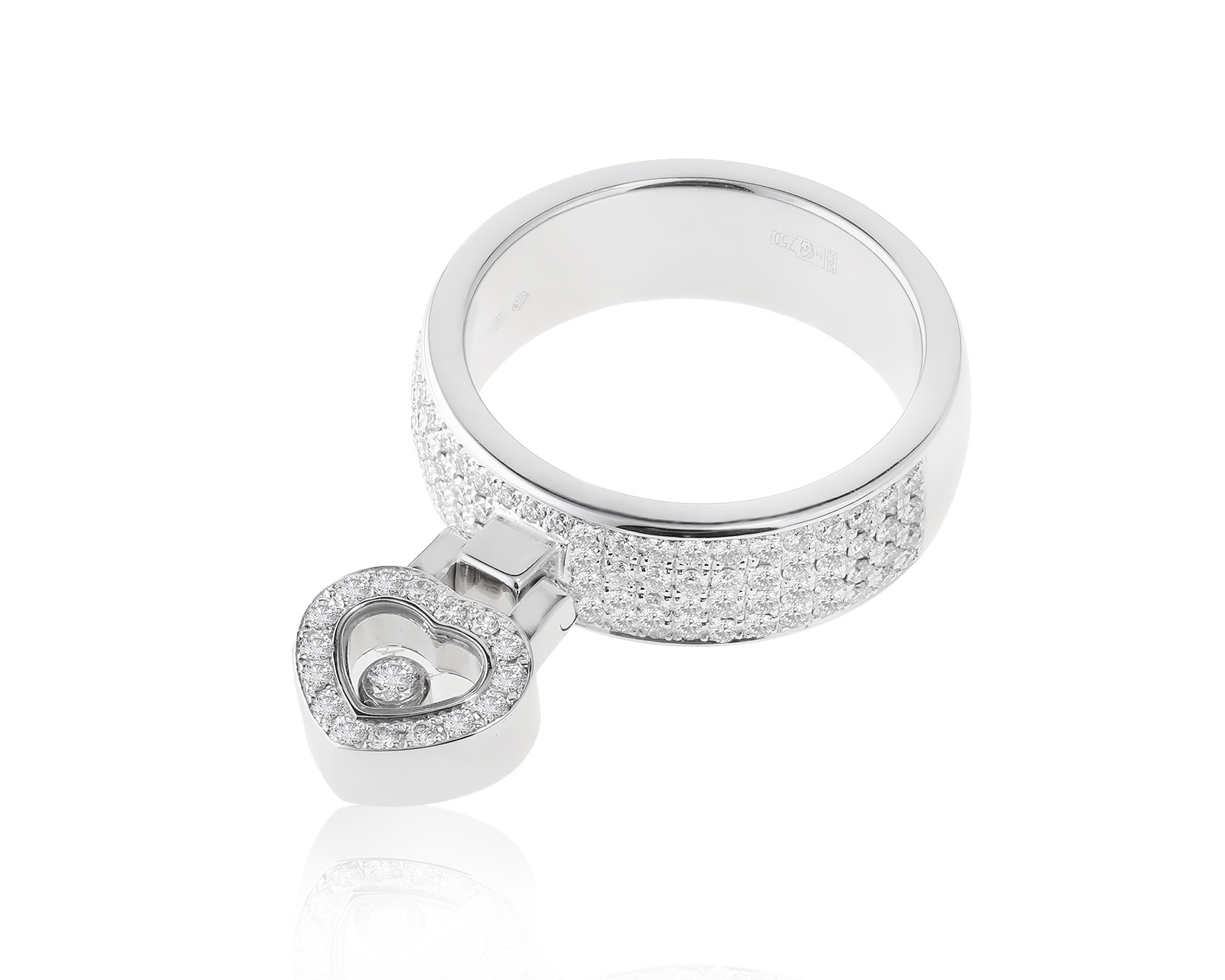 Оригинальное золотое кольцо Chopard Happy Diamonds 130423/2