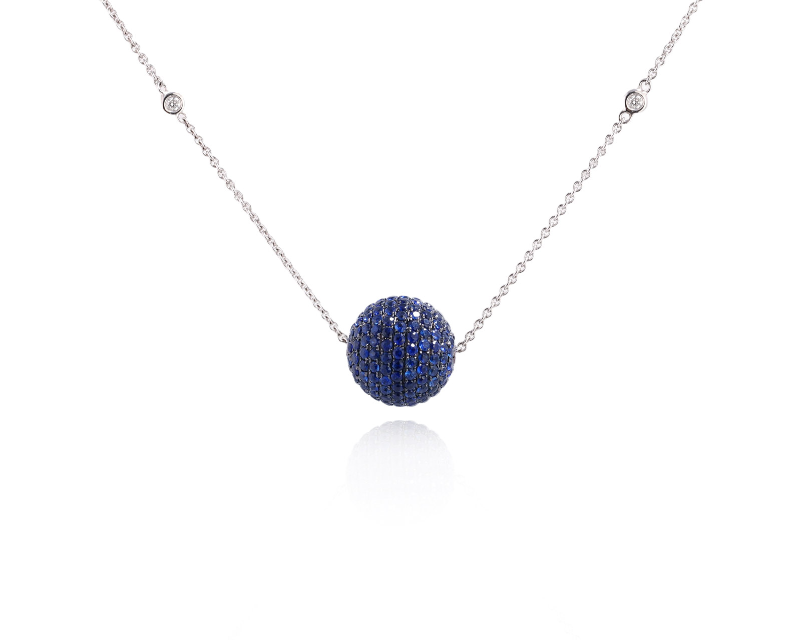 Золотое колье с сапфирами 2.87ct и бриллиантами 0.04ct 181025/9