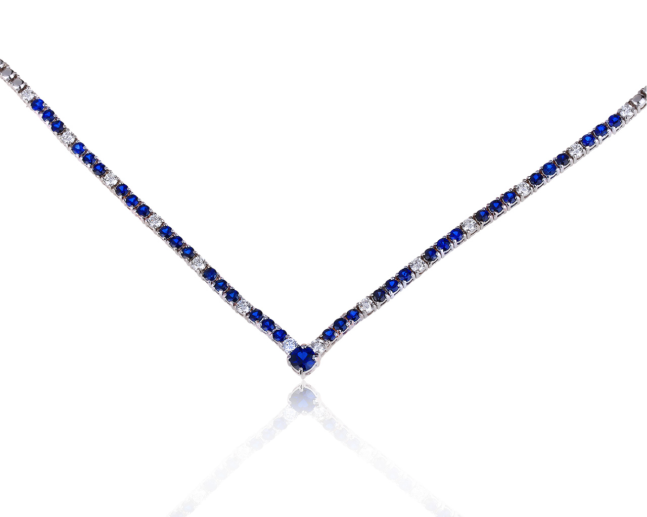 Удивительное золотое колье с бриллиантами 0.42ct 270719/10