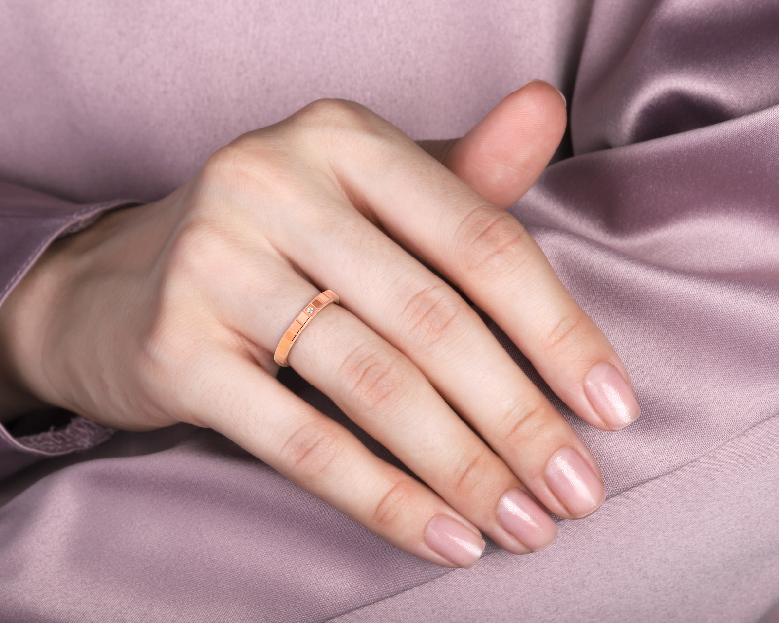 Оригинальное золотое кольцо Chopard Ice Cube