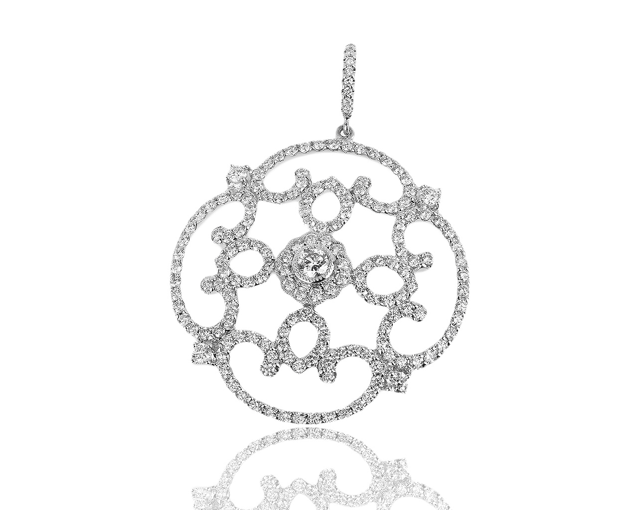 Достойная золотая подвеска с бриллиантами 2.35ct 060818/3