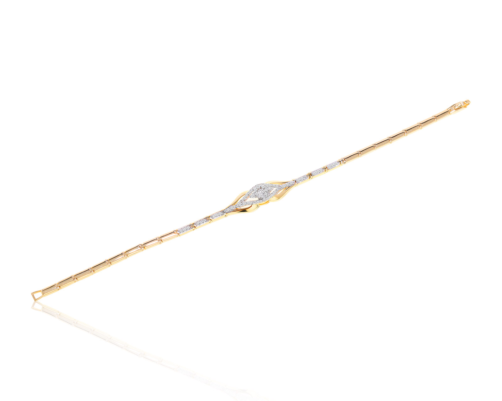 Престижный золотой браслет с бриллиантами 0.43ct 121022/9