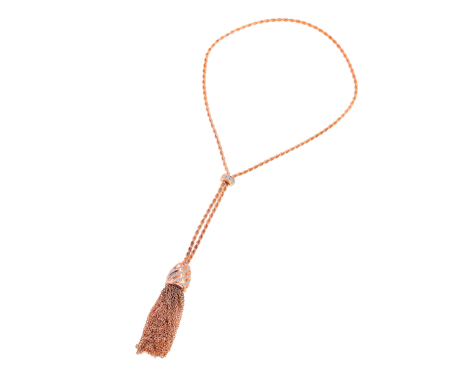 Оригинальный золотой браслет с бриллиантами 0.80ct Damiani Tassel 031019/04